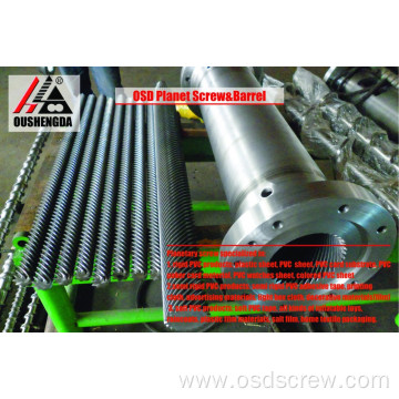 extrusion machine planetary cylinder screw for PVC sheet